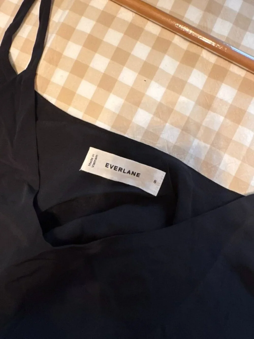 Everlane black slip dress